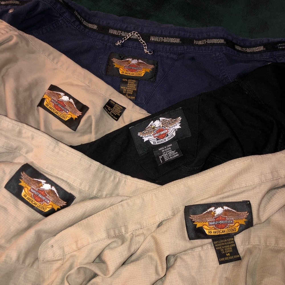 Lot of Vintage Harley Davidson Long Sleeve Shirts